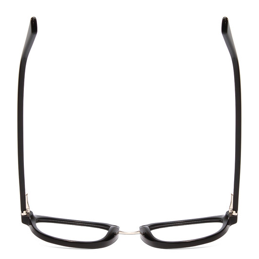 Top View of Scott&Zelda SZ7436 Unisex Oval Designer Reading Glasses Gloss Black Silver 49 mm