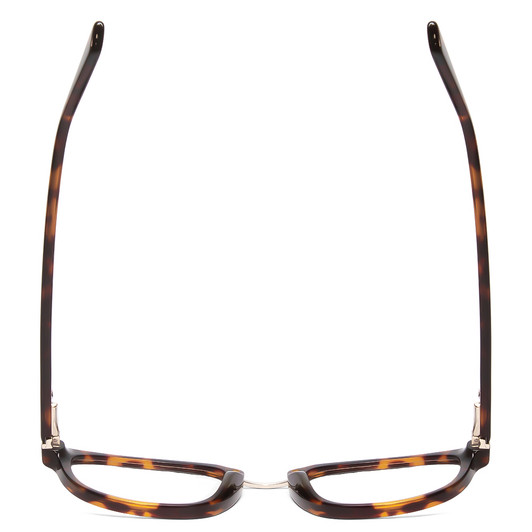 Top View of Scott&Zelda SZ7436 Unisex Oval Reading Glasses Tortoise Brown Gold & Silver 49mm