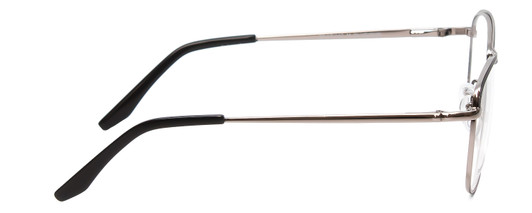 Side View of Scott&Zelda SZ7451 Unisex Classic Reading Glasses in Blue Gun Metal Silver 55 mm