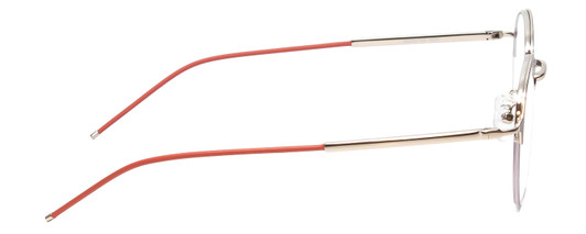 Side View of Scott&Zelda SZ7455 Ladies Semi-Rimless Reading Glasses Burgundy Red Silver 48 mm