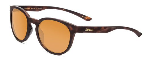 Profile View of Smith Eastbank Sunglass Matte Tortoise Havana Brown Gold/CP Polarized Brown 52mm