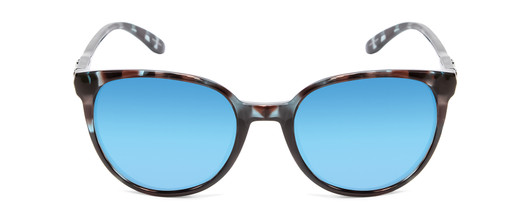 Front View of Smith Cheetah Ladies Cateye Sunglasses Sky Tortoise/CP Polarize Blue Mirror 54mm