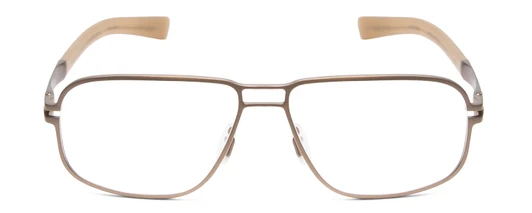 Front View of Porsche Designs P8193-B Designer Single Vision Prescription Rx Eyeglasses in Titanium Grey Unisex Oval Full Rim Titanium 58 mm