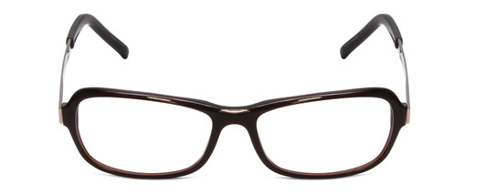 Front View of Porsche Designs P8207-A Designer Progressive Lens Prescription Rx Eyeglasses in Dark Brown Unisex Cateye Full Rim Acetate 53 mm