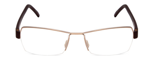 Front View of Porsche P8210-C Unisex Semi-Rimless Designer Reading Glasses in Red Silver 53 mm