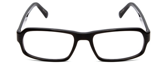 Front View of Porsche Designs P8215-A Designer Reading Eye Glasses with Custom Cut Powered Lenses in Black Carbon Fiber Unisex Square Full Rim Acetate 55 mm