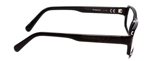 Side View of Porsche Designs P8215-A Designer Progressive Lens Prescription Rx Eyeglasses in Black Carbon Fiber Unisex Square Full Rim Acetate 55 mm