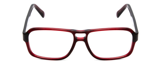 Front View of Porsche Designs P8217-D Designer Progressive Lens Prescription Rx Eyeglasses in Crystal Dark Red Carbon Fiber Unisex Square Full Rim Acetate 56 mm