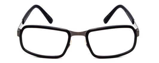 Front View of Porsche Designs P8220-D Designer Single Vision Prescription Rx Eyeglasses in Dark Grey Matte Blue Unisex Square Full Rim Titanium 56 mm