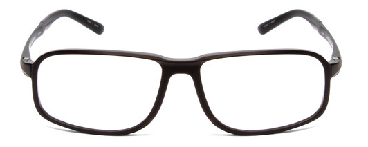 Front View of Porsche Designs P8229-A Designer Single Vision Prescription Rx Eyeglasses in Black Unisex Oval Full Rim Titanium 57 mm
