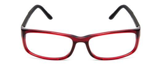 Front View of Porsche Design P8243-C Unisex Oval Reading Glasses Crystal Cherry Red Black 54mm
