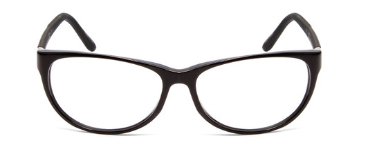 Front View of Porsche Designs P8246-A Unisex Oval Full Rim Designer Reading Glasses Black 56mm