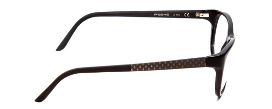 Side View of Porsche Designs P8246-A Unisex Oval Full Rim Designer Reading Glasses Black 56mm