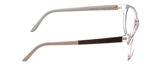 Side View of Porsche Design P8246-D Unisex Oval Designer Reading Glasses in Crystal Grey 56mm