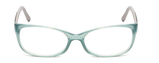Front View of Porsche P8247-B Oval Designer Reading Glasses Crystal Azure Aqua Blue Grey 55 mm