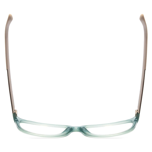 Top View of Porsche Designs P8247-B Designer Single Vision Prescription Rx Eyeglasses in Crystal Azure Aqua Blue Grey Unisex Oval Full Rim Acetate 55 mm