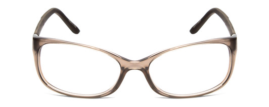 Front View of Porsche Designs P8247-C Unisex Oval Reading Glasses in Crystal Grey Brown 55 mm