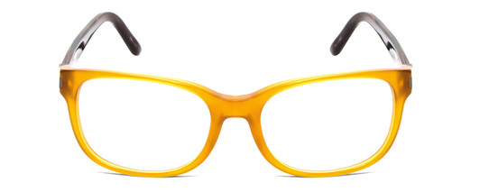 Front View of Porsche Designs P8250-B Designer Progressive Lens Prescription Rx Eyeglasses in Honey Yellow Orange Chocolate Brown Marble Unisex Oval Full Rim Acetate 55 mm
