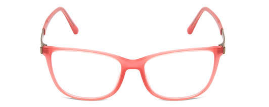 Front View of Porsche Designs P8266-D Designer Reading Eye Glasses with Custom Cut Powered Lenses in Crystal Rose Gold Pink Unisex Cateye Full Rim Acetate 54 mm
