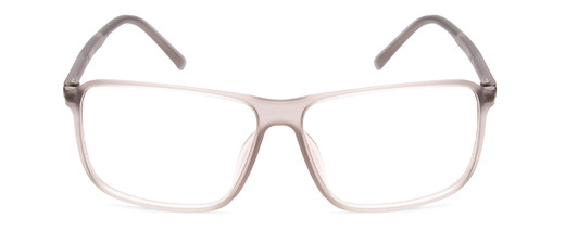 Front View of Porsche Designs P8269-B Designer Reading Eye Glasses with Custom Cut Powered Lenses in Crystal Smoke Grey Unisex Square Full Rim Acetate 58 mm