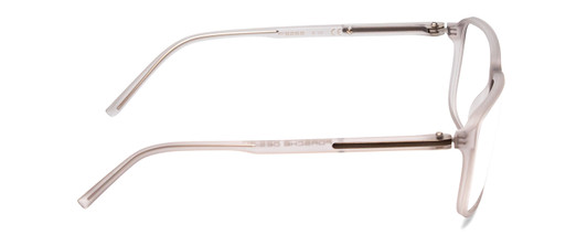 Side View of Porsche Designs P8269-B Designer Single Vision Prescription Rx Eyeglasses in Crystal Smoke Grey Unisex Square Full Rim Acetate 58 mm