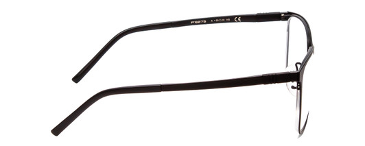 Side View of Porsche Design P8275-A Unisex Designer Reading Glasses in Satin Black/Matte 55mm