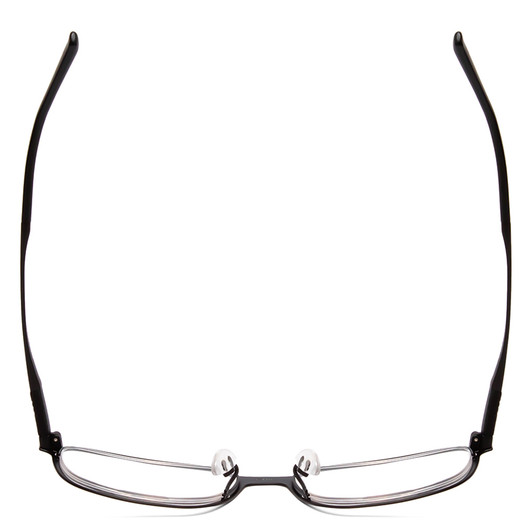 Top View of Porsche Designs P8275-A Designer Single Vision Prescription Rx Eyeglasses in Satin Black/Matte Unisex Square Full Rim Metal 55 mm