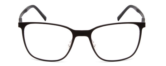 Front View of Porsche Designs P8275-A Designer Progressive Lens Prescription Rx Eyeglasses in Satin Black/Matte Unisex Square Full Rim Metal 55 mm