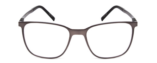Front View of Porsche P8275-D Unisex Designer Reading Glasses Dark Gun Metal Silver Black 55mm