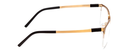 Side View of Porsche P8277-C Unisex .5-Rimless Designer Reading Glasses Satin Gold Black 54mm