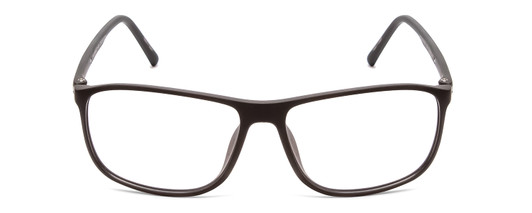 Front View of Porsche Designs P8278-A Designer Single Vision Prescription Rx Eyeglasses in Matte Grey Unisex Square Full Rim Acetate 56 mm