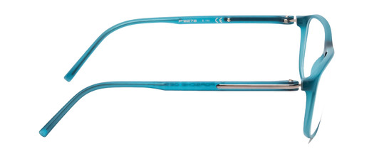 Side View of Porsche P8278B Unisex Designer Reading Glasses Crystal Azure Turquoise Blue 56mm