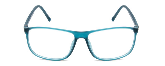 Front View of Porsche Designs P8278-B Designer Progressive Lens Prescription Rx Eyeglasses in Crystal Azure Turquoise Blue Unisex Square Full Rim Acetate 56 mm