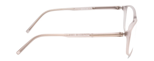Side View of Porsche Designs P8278-C Designer Reading Eye Glasses with Custom Cut Powered Lenses in Crystal Light Matte Grey Unisex Square Full Rim Acetate 56 mm