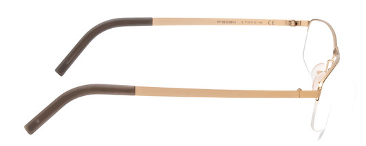 Side View of Porsche P8284-B Unisex .5-Rimless Designer Reading Glasses Satin Gold Black 59mm
