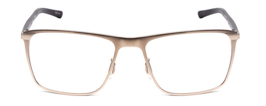 Front View of Porsche Designs P8286-D Designer Single Vision Prescription Rx Eyeglasses in Palladium Silver Black Unisex Square Full Rim Titanium 56 mm