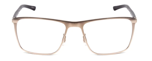 Front View of Porsche Designs P8286-D Designer Progressive Lens Prescription Rx Eyeglasses in Palladium Silver Black Unisex Square Full Rim Titanium 56 mm