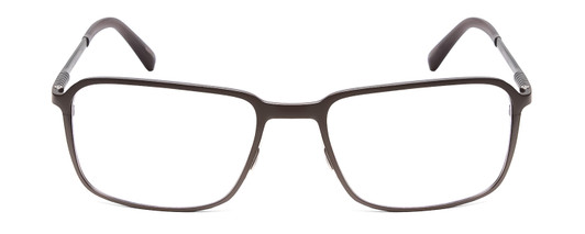 Front View of Porsche Designs P8293-A Designer Single Vision Prescription Rx Eyeglasses in Dark Gun Metal Grey Unisex Square Full Rim Titanium 55 mm