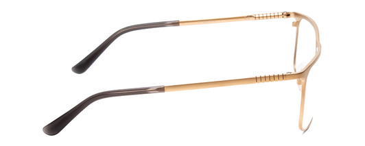 Side View of Porsche Designs P8294-B Unisex Square Reading Glasses in Light Gold Black 54 mm