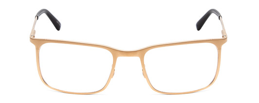 Front View of Porsche Designs P8294-B Unisex Square Reading Glasses in Light Gold Black 54 mm