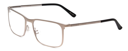 Profile View of Porsche Designs P8294-C Designer Blue Light Blocking Eyeglasses in Silver Black Unisex Square Full Rim Titanium 54 mm