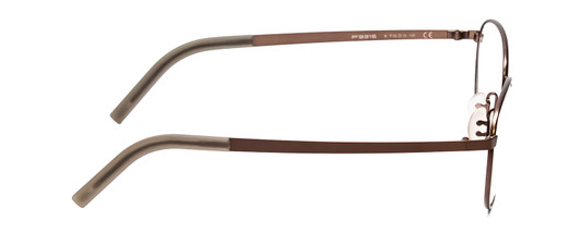 Side View of Porsche Designs P8315-B Unisex Round Designer Reading Glasses Brown Copper 52 mm