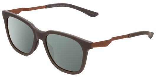 Profile View of Smith Optics Roam Designer Polarized Sunglasses with Custom Cut Smoke Grey Lenses in Matte Gravy Grey Unisex Classic Full Rim Acetate 53 mm