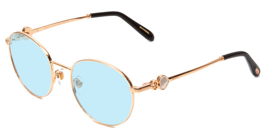Chopard VCHC52S-08FC Women Round Designer Blue Light Glasses in Copper Gold 51mm