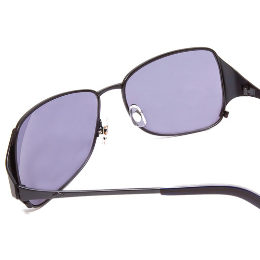 Matsuda 14615 NVU Women Butterfly Designer Sunglasses Satin Navy Blue Metal Close View