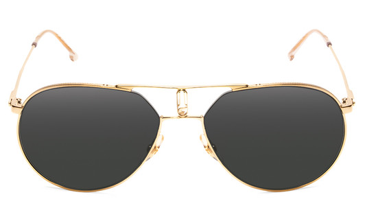Front View of Carrera 1025-PEF-QT Unisex Aviator Full Rim Designer Sunglasses Gold/Green 59 mm