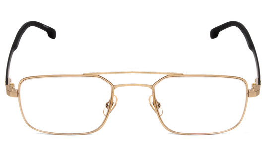 Front View of Carrera 8845-A0Z Aviator Designer Reading Glasses Matte Gold Carbon Fiber 53 mm