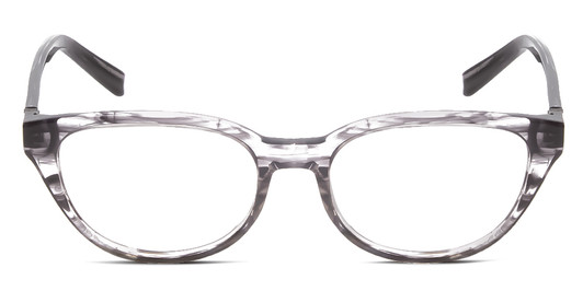 Front View of Jones New York J760 Unisex Cateye Designer Reading Glasses Grey Marble Horn 53mm