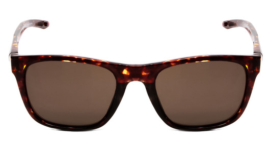 Front View of Under Armour Raid Classic Designer Sunglasses in Havana Tortoise Gold/Brown 55mm