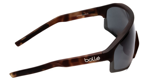 Side View of Bolle Lightshifter XL Wrap Designer Sunglasses Matte Brown Gold & TNS Grey 144mm